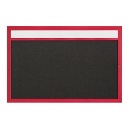 United Visual Products Slim Enclosed Corkboard, 36"x36", Bronze Alum Frame/Cloud UVEB3636-BRONZE-CLOUD